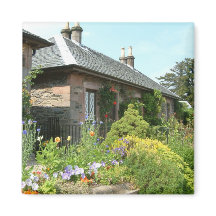 Cottage Inglés II con Jardín de Flores Fotografía