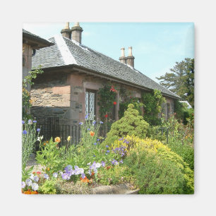 Imán Cottage Inglés II con Jardín de Flores Fotografía