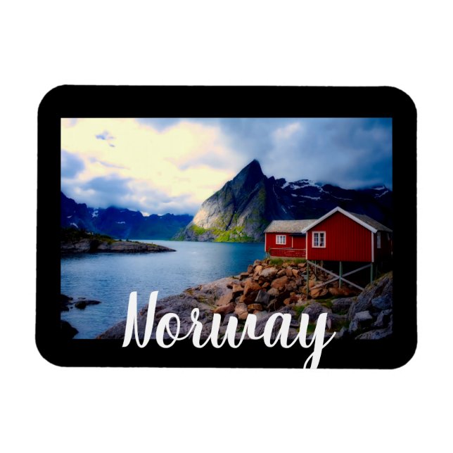 Imán Cottage Waterfront Scenic Noruega (Horizontal)