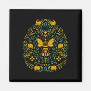 Imán Cottagecore Boho Flores Arte Popular Escandinavo