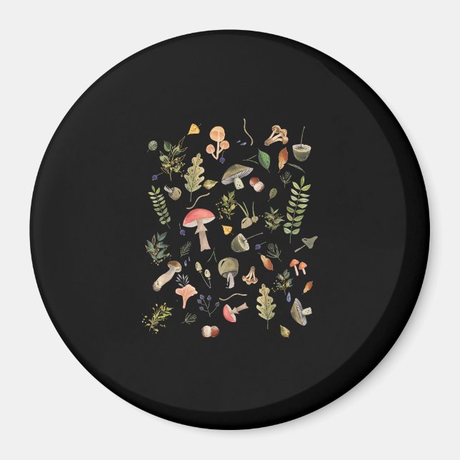 Imán Cottagecore Mushroom Aesthetic Academia Goblincore (Frente)