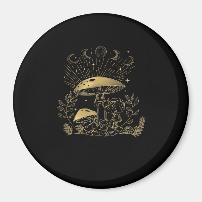 Imán Cottagecore Mushrooms Fungi Goblincore Aesthetic (Frente)