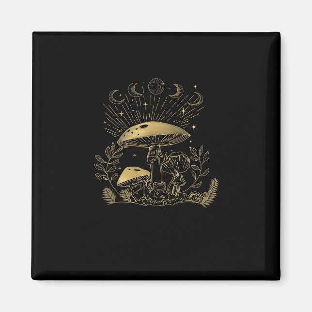 Imán Cottagecore Mushrooms Fungi Goblincore Aesthetic (Frente)
