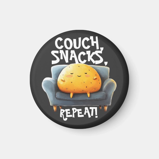 Imán Couch Potato Funny (Frente)
