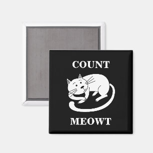 Imán Count Meowt Kitty Funny Cat Pun