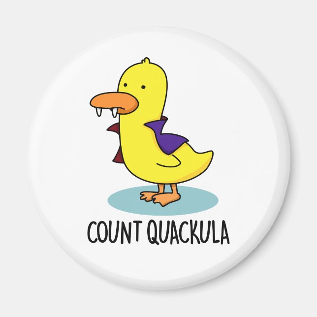 Imán Count Quackula Funny Duck Pun (Frente)