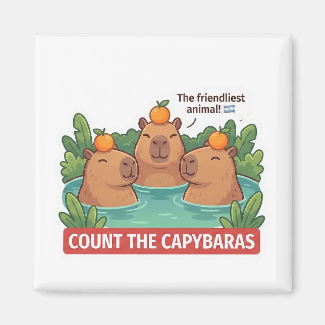 Imán Count the Capybaras Animal World Quest for Toddler (Frente)