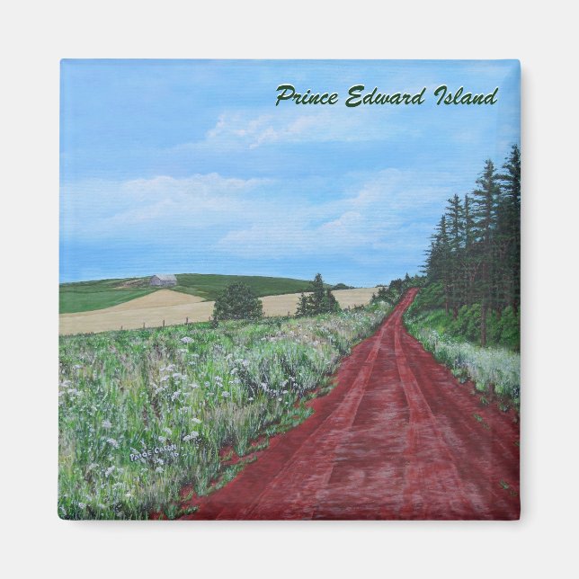 Imán Country Road Square Magnet (Frente)