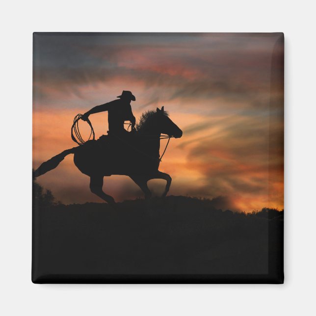 Imán Country Western Cowboy Magnet (Frente)