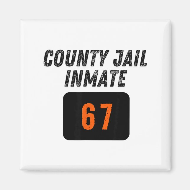 Imán County Jail Prison Inmate 67 Halloween Funny Mens  (Frente)