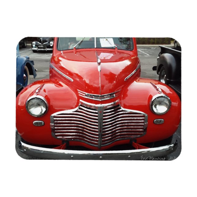Imán Coupe Chevy Rojo (Horizontal)