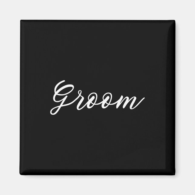 Imán Couple de recién casados con novia y novio a juego (Frente)