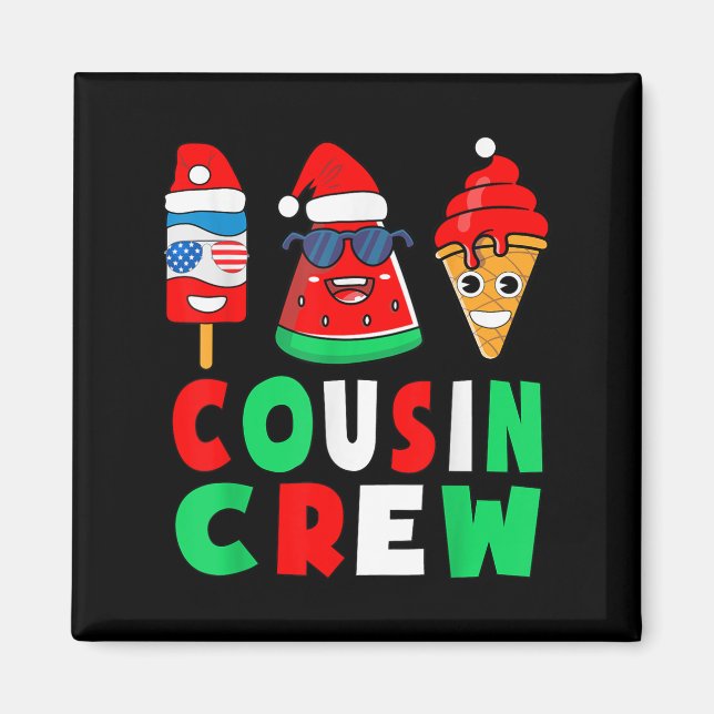 Imán Cousin Crew Christmas In July Squad Pajamas Matchi (Frente)
