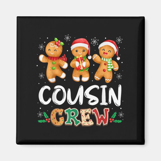 Imán Cousin Crew Christmas Pajama Shirt Gingerbread Man (Frente)