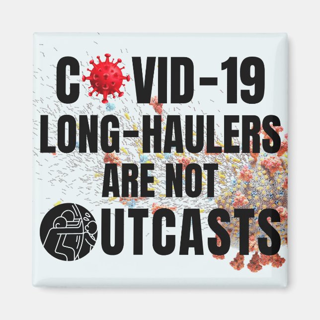 Imán Covid-19 Los Haulers largos no son sobresalientes (Frente)