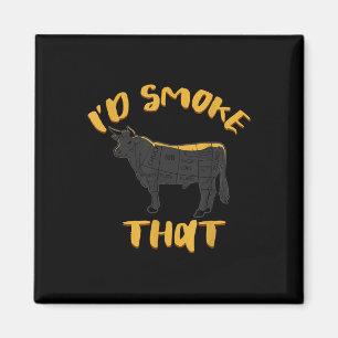 Imán Cow Bbq Grilling Funny Meat Amantes Del Humor Sarc