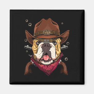 Imán Cowboy American Bulldog Country Music Rodeo Howdy