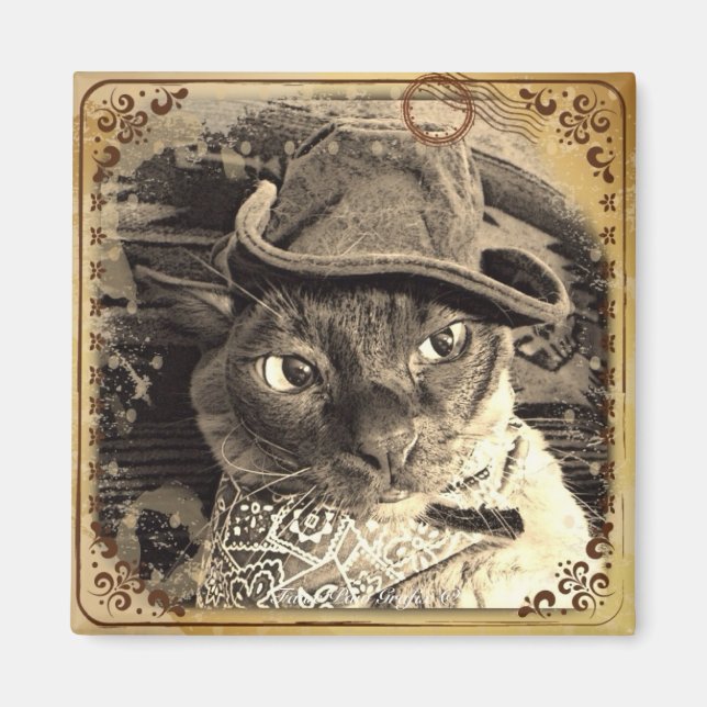 Imán Cowboy Cat 3 (Frente)