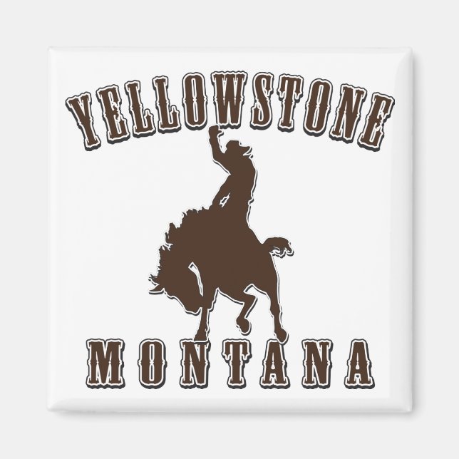 Imán Cowboy de piedra amarilla (Frente)