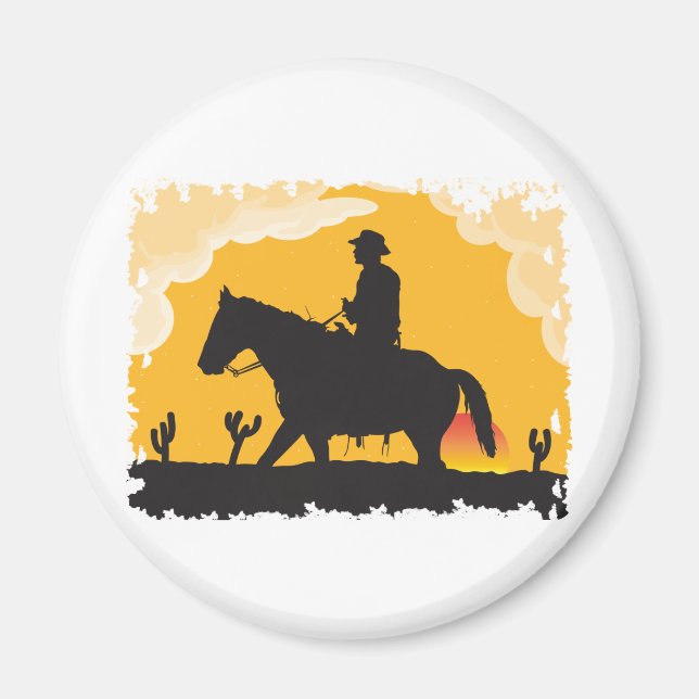 Imán Cowboy de Sunset (Frente)