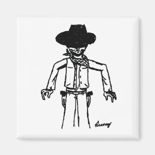Imán Cowboy Sketch Magnet