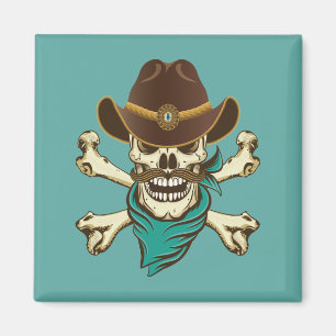 Imán Cowboy Skull y Crossbone