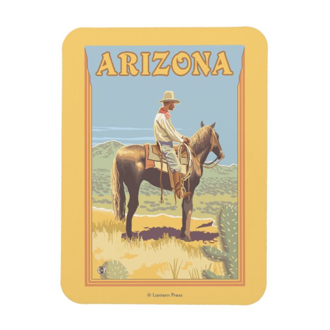 Imán Cowboy (vista lateral) Arizona (Vertical)