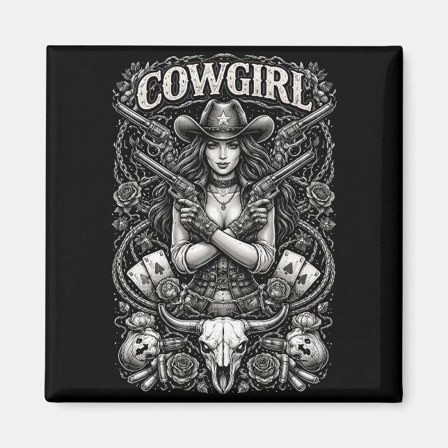 Imán Cowgirl de Hierro (Frente)