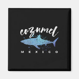 Imán Cozumel México Buzo de Tiburones Vacaciones de Pri