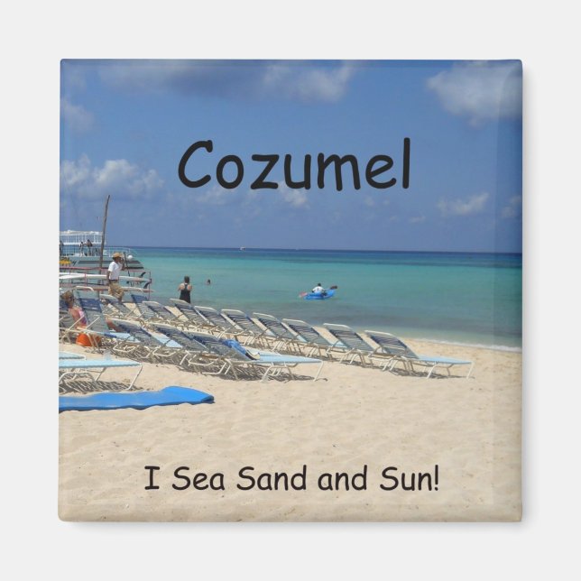 Imán Cozumel, yo mar arena y sol! (Frente)