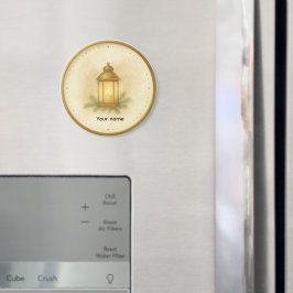 Imán Cozy Lantern Winter Wall Clock – MerryMist Warm Gl