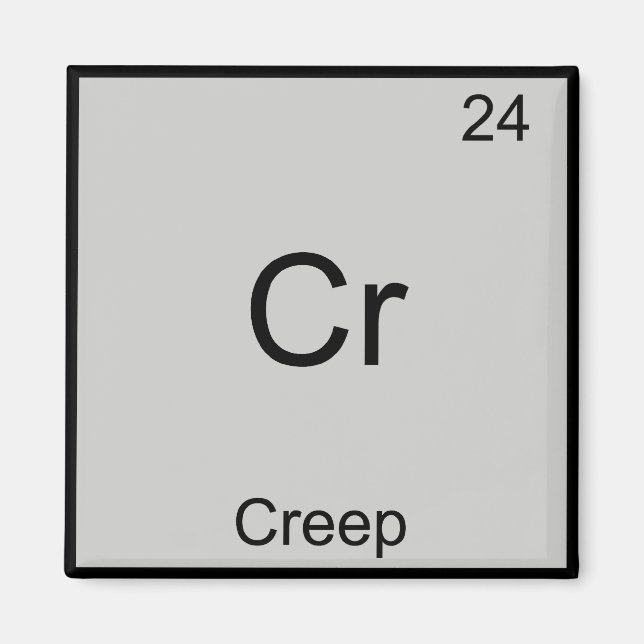 Imán Cr - Creep Funny Chemistry Element Symbol Tee (Frente)