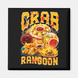 Imán Crab Rangoon Meme Piratería Estilo Rap 90s Vintage