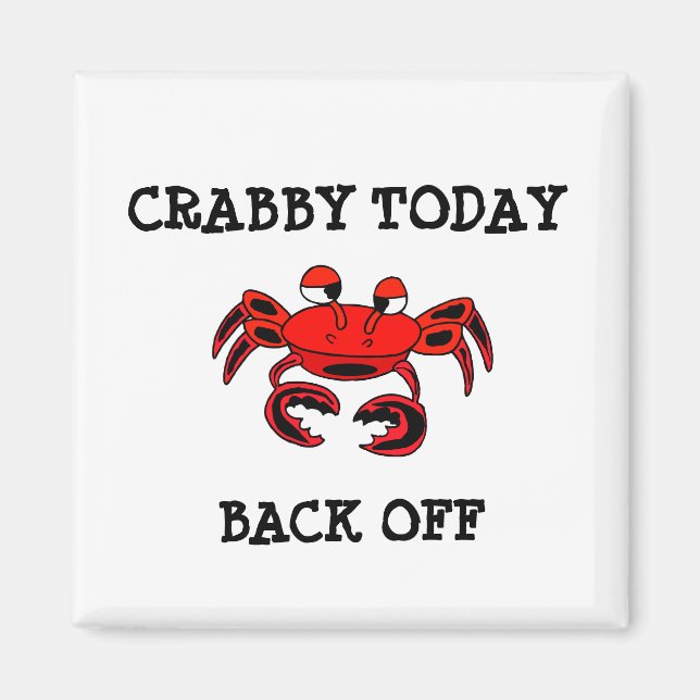 Imán Crabby Hoy Atrás De Magnet (Frente)
