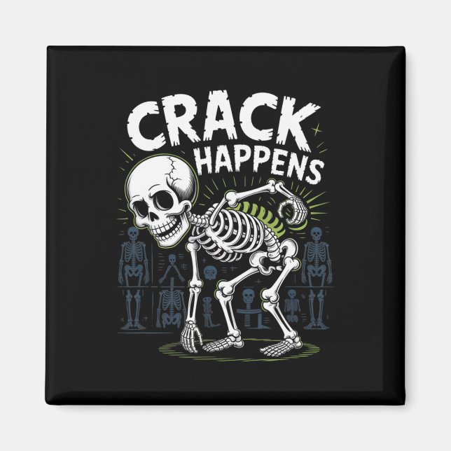 Imán Crack sucede divertida Osteopath Spine Halloween (Frente)