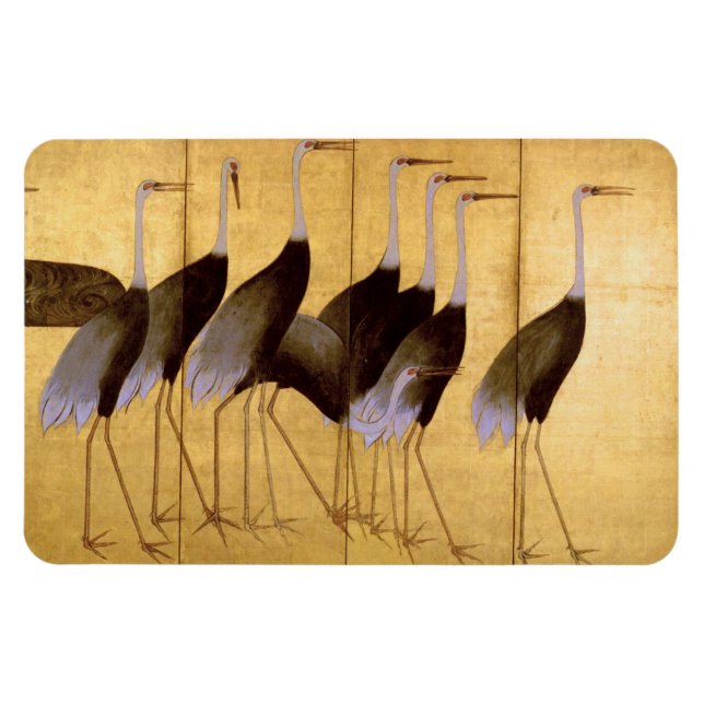 Imán Crane, Bella Artes japonés Ogata Korin (Horizontal)