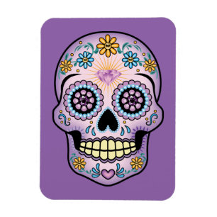 Imán Cráneo de azúcar morado