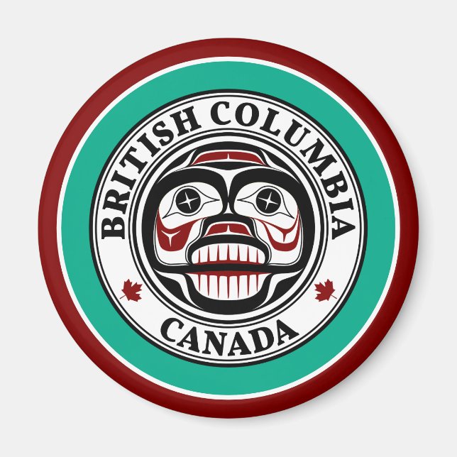 Imán Cráneo de llanto de arte negro rojo nativo america (Frente)