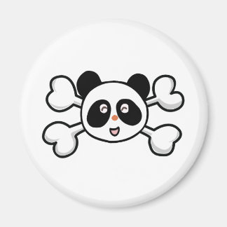 Imán cráneo de oso panda y cruces