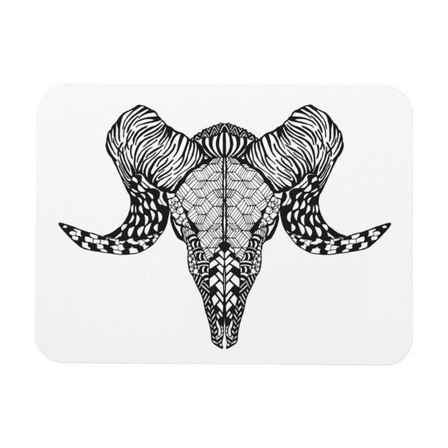 Imán Cráneo de ovejas inspirado (Horizontal)