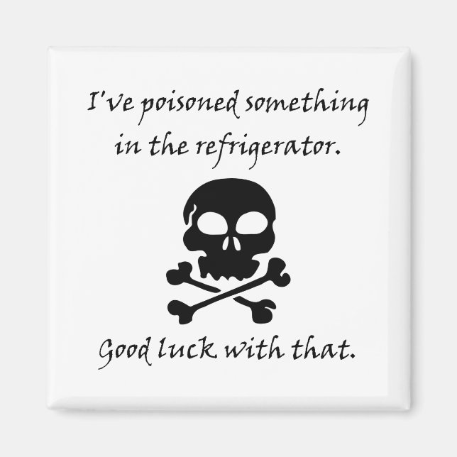 Imán Cráneo de refrigerador envenenado (Frente)