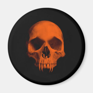 Imán Cráneo del naranja de Halloween