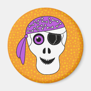 Imán Cráneo Halloween del pirata