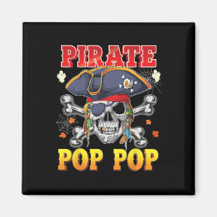 Imán Cráneo pirata de pop-pop cruza el disfraz de Hallo