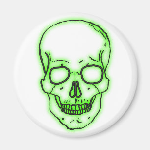 Imán cráneo verde calavera green skull