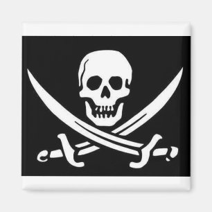 Imán Cráneo y espadas del pirata