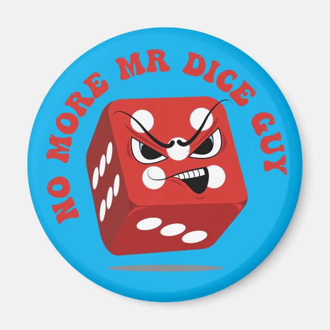 Imán Craps divertidos Juego Red Dice Casino Pun (Frente)