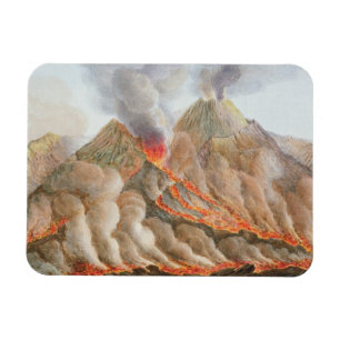 Imán Cráter del monte Vesubio de un dibujo original