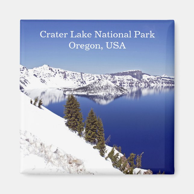 Imán Crater Lake National Park Oregon USA Travel Magnet (Frente)