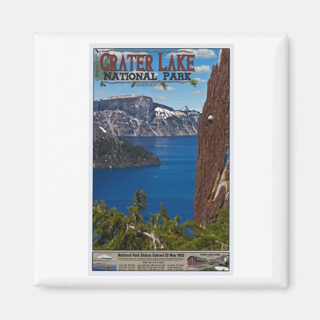Imán Crater Lake - Poster de información (Frente)